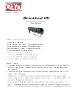 OXO Brickled UV User Manual предпросмотр