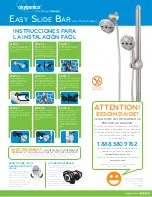 Preview for 2 page of Oxygenics Easy Slide Bar with Force Combo Easy Installation Instructions