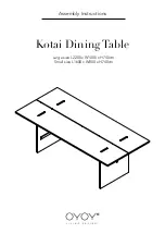 OYOY Kotai Dining Table Assembly Instructions Manual предпросмотр