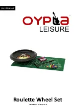 Oypla Leisure Roulette Wheel Set User Manual preview