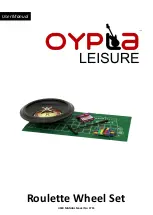 Preview for 1 page of Oypla Leisure Roulette Wheel Set User Manual