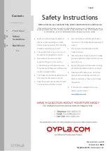 Предварительный просмотр 2 страницы Oypla GARDEN 4650 User Manual