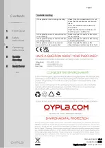 Предварительный просмотр 5 страницы Oypla Leisure User Manual