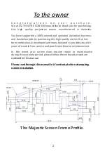 Предварительный просмотр 3 страницы Oz Theatre Screens Majestic Series Installation Manual