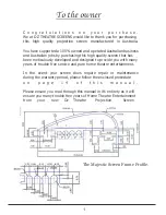 Preview for 3 page of OZ Theatre EVO ULTRA 4K Installation Manual