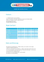 Preview for 2 page of OZ Trampolines SHADE SAIL Instructions Manual