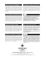 Preview for 7 page of Ozaki EM928 Instructions Manual