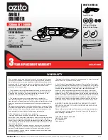 Ozito AGL-9100U Original Instructions Manual preview