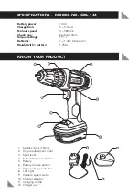 Preview for 2 page of Ozito CDL-144 Instruction Manual