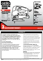 Preview for 1 page of Ozito JSW-8100 Instruction Manual