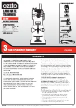 Ozito LTM-3000 Instruction Manual For The Use And The Maintenance предпросмотр