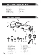 Preview for 2 page of Ozito MFT-012 Instruction Manual