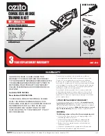 Предварительный просмотр 1 страницы Ozito OHT-018 Instruction Manual