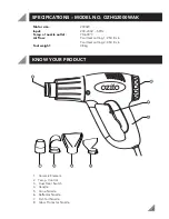 Preview for 2 page of Ozito OZHG2000WAK Instruction Manual