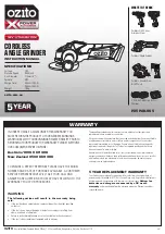 Предварительный просмотр 1 страницы Ozito Power X Change PX5PAK-005 Instruction Manual