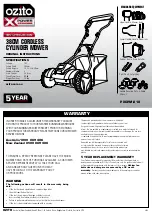 Ozito Power X Change PXCPM-018 Original Instructions Manual предпросмотр