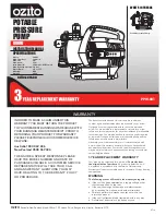 Предварительный просмотр 1 страницы Ozito PPW-801 Instruction Manual