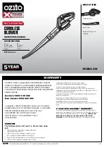 Ozito PXCBLS-018 Instruction Manual preview