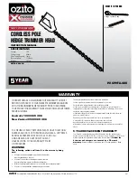 Preview for 1 page of Ozito PXCPHTA-400 Instruction Manual