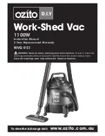 Предварительный просмотр 1 страницы Ozito Work-Shed Vac WVG-951 Instruction Manual