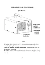 Preview for 5 page of ozone generators BLUE 7000 User Manual