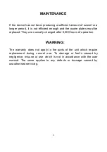 Preview for 9 page of ozone generators BLUE 7000 User Manual