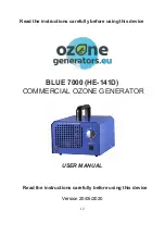 Preview for 13 page of ozone generators BLUE 7000 User Manual