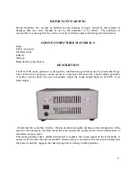 Предварительный просмотр 4 страницы Ozone Solutions HG-1500 Manual