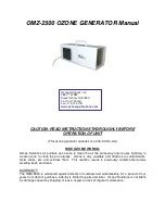 Ozone Solutions OMZ-2500 User Manual предпросмотр