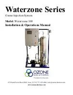 Ozone Solutions Waterzone 100 Installation & Operation Manual предпросмотр