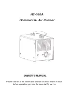 Preview for 1 page of ozonegenerator HE-160A Owner'S Manual