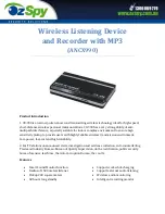 Предварительный просмотр 1 страницы OzSpy ANCX990 Manual