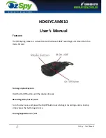 OzSpy HDKEYCAMX10 User Manual preview