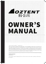 OZTENT RV-3 Lite Owner'S Manual preview