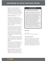 Preview for 9 page of OZtrail Blitz 3 Pop Up Owner'S Manual