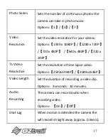 Предварительный просмотр 17 страницы OZtrail CAM-H016-F Owner'S Manual