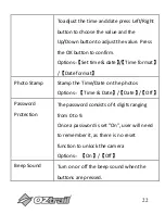 Предварительный просмотр 22 страницы OZtrail CAM-H016-F Owner'S Manual