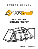 OZtrail DTO6VP Owner'S Manual preview