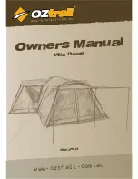 OZtrail Villa Dome Owner'S Manual preview