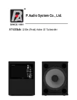 P.Audio XT-15Sub User Manual preview