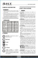 Preview for 8 page of P.I.T. PHP120-C User Manual