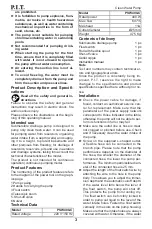 Preview for 4 page of P.I.T. PSW400-C Operation Manual