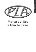 Предварительный просмотр 3 страницы P.L.A. Plasy Operating And Maintenance Manual