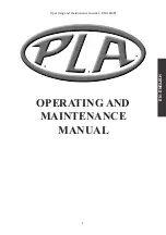 Предварительный просмотр 49 страницы P.L.A. Plasy Operating And Maintenance Manual