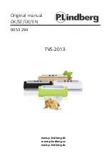 P.Lindberg TVS-2013 Original Manual preview