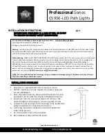 Предварительный просмотр 5 страницы P. M. Lighting CS12100-LED Installation Manual