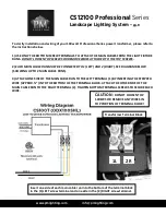 Предварительный просмотр 10 страницы P. M. Lighting CS12100-LED Installation Manual