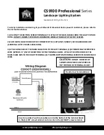 Preview for 1 page of P. M. Lighting CS9100 Professional Series Supplemental Wiring Instructions