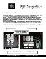 Preview for 1 page of P. M. Lighting CS9300 Professional Series Supplemental Wiring Instructions