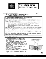 Preview for 7 page of P. M. Lighting Professional CS Series Installation Manual